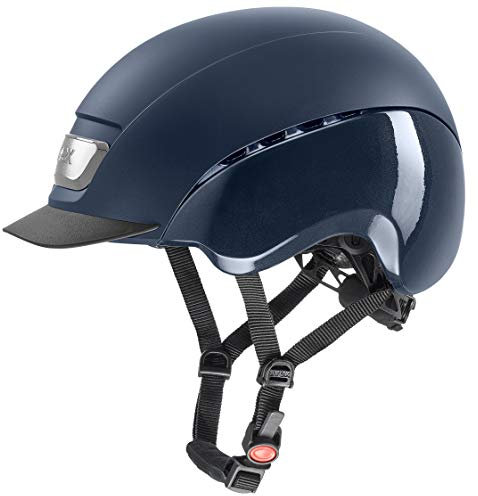 uvex elexxion pro - robuster Reithelm für Damen und Herren - individuelle Größenanpassung - optimale Belüftung - Blue matt-Blue Shiny - 57-59 cm