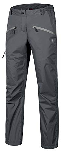 Little Donkey Andy Women's Lightweight Waterproof Rain Pants Breathable Hiking Pants for Outdoor Fishing Gray XS