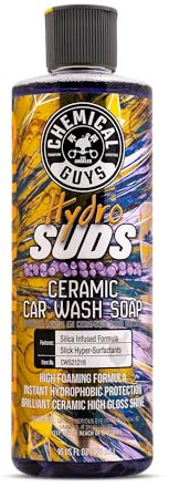 Chemical Guys HydroSuds Ceramic, Shine High Foaming Car Wash Soap - Foam Cannon Soap, Works with Foam Guns or Bucket Washes for Cars, Trucks, Motorcycles, RVs, and More, Berry Scent - 16 oz
