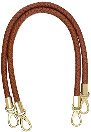 Asudaro 1 Paar Taschenhenkel Pu Leder Taschengriffe Kette Schultergurt Handschlaufe Schulterriemen Riemen Ersatz Gürtel für Einkaufstasche Shopper Tote Handtasche Taschenzubehör 60cm