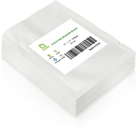 CANLENPK Vakuumierbeutel Goffriert Vakuum Lebensmittel Aufbewahrungsbeutel, Lebensmittelbeutel Vakuumierbar, Sous Vide Lebensmittelsiegelbeutel (13x18CM/5.1x7.1 Zoll,100 Stück)