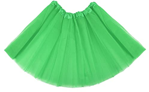 Yolev Jupe Tutu en Tulle pour Femme Années 1950 Vintage Adulte Halloween Costume de Fête de Noël (Vert Herbe)