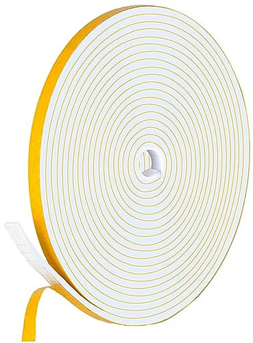 3m nastro telato,nastro gommato, nastro adesivo in gomma espansa, guarnizione finestra nastro sigillante per porte e finestre, impermeabile e di alta qualità(9 * 3mm, bianco)