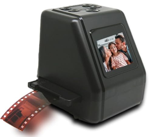 Bewinner Film und Diascanner, Negativscanner, 12 Megapixel Diafilmbetrachter mit 2,0 Zoll LCD Bildschirm, Konvertiert 135 126 110 Diafilme in Negative, Farbe, Schwarz Weiß, JPG
