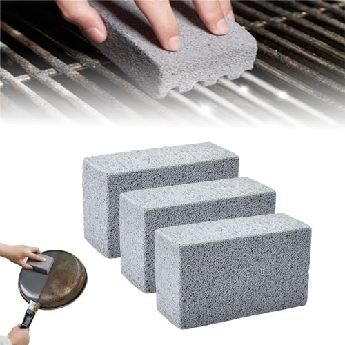 Caduola Pietra per la pulizia del forno, per la pulizia del forno, pietra per la pulizia del forno, pietre per rimuovere le macchie ostinate di cucina, WC, giardino (3 pezzi)