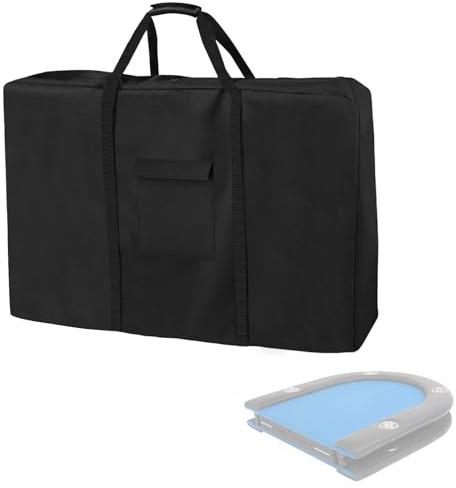 MUTUSHI Folding Poker Table Bag for 84 Oval Poker Table 600D Waterproof Storage Cover with Large Capacity for Folding Picnic Bench Storage 43.3 L x 7.9 W x 43.3 H Black