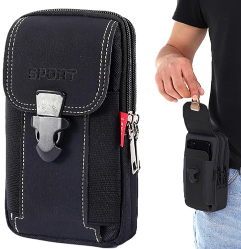 Bolsa De Cinturón Teléfono - Kit Accesorios Transporte Seguridad | Cuero Premium Con Clip Tallador Herramientas Caja Telefónica Para Hombres Senderismo Viaje Trabajo Al Aire Libre Almacenamiento Prote