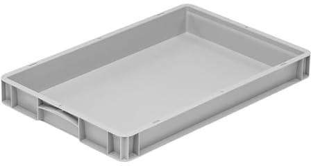 Plastic Euro Stacking Container, Heavy Duty Industrial Storage Containers Boxes Crates - 60x40x7cm - 13.7 Litres