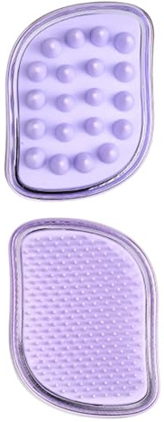 Nishiyuenyi Haarshampoo Bürste 2 in 1 Doppelkopf Haar Kamm Shampoo Bürste Kopf Schrubber Gesicht Reinigung Bürste für Sanfte Reinigung für Erwachsene, Violet A