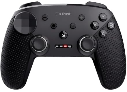 GXTrust Muta Wireless Controller Nintendo Switch 2 / PC/Android, Black | Bluetooth and USB-A Receiver 2.4 GHz, Hall Effect Joysticks, Pressure-sensitive Triggers, Rechargeable Battery