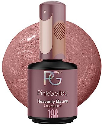 Pink Gellac UV Gel Nagellack - 198 Heavenly Mauve 15 ml - Lang Anhaltend UV Nagellack Mauve - Gel UV für 14 Tage Nägel in Salonqualität - Made in Holland