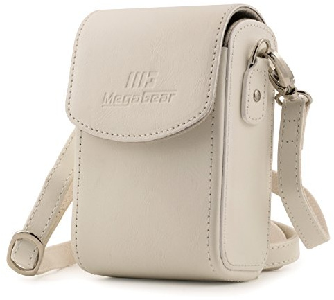MegaGear Panasonic Lumix DC-ZS200, TZ200, Leica C-Lux Leather Camera Case with Strap