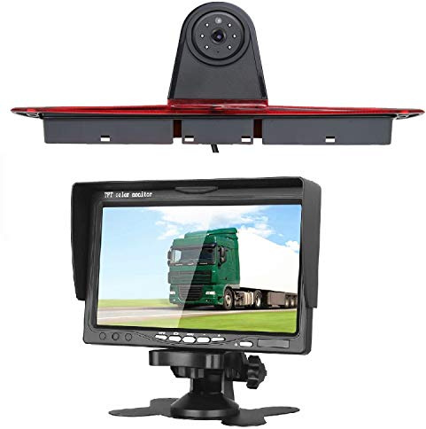 Misayaee HD 720p Dritte Dach Bremsleuchte Kamera Bremslicht Einparkkamera Rückfahrkamera Nachtsicht Kamera für MB/für Sprinter W906 315 325 1500 2500 + 7 Zoll DVD Monitor TFT Bildschirm LCD Display