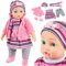 Kinderplay Babypuppe, Weichkörper Interaktive Spielpuppe - Baby Puppe, 33 cm hoch, Funktionspuppe, Lacht, SAGT Mama und Papa, Passt Puppenwagen, KP4839