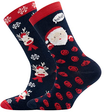 EWERS calzini natalizi con 2 motivo - Renna di Babbo paia per bambini cotone MADE IN GERMANY taglia