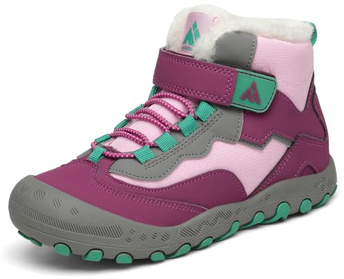 Mishansha Bottes Neige Enfant Hiver Chaudes Fourrées Violet 37 EU