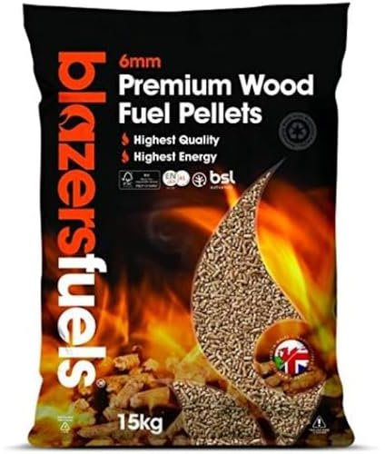 Blazers HEAT007 Fuel Premium Wood Pellets 15kg, Beige