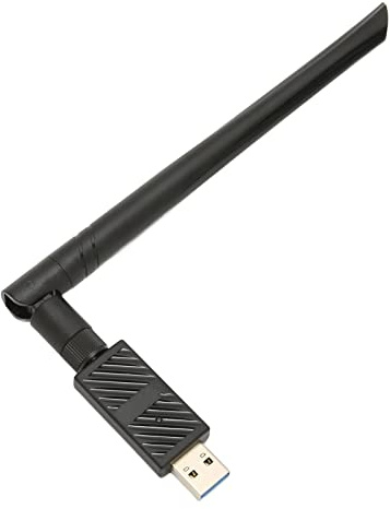 Bewinner Adaptador WiFi USB 4.1 de 1200 Mbps, Receptor Externo de Red Inalámbrica de Doble Banda con Antena Flexible de 6 DBi, Mini Adaptador WiFi de Largo Alcance para PC, Portátil, Juego
