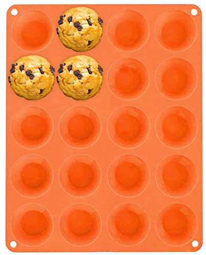orion group Silikonform Muffinform Backform für 20 Stück kleiner Cupcakes Muffins 29x23,5x2 cm