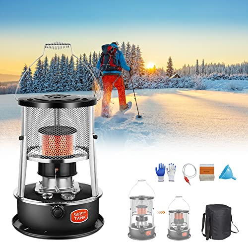 SHU Le réchaud à kérosène Portable sans électricité Peut être utilisé for la Cuisson d'un réchaud de Camping en Plein air avec jauge de Niveau d'huile et Grille de Protection (Color : Black)