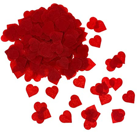 Oblique Unique® Lot de 1000 confettis en papier en forme de cœur - Décoration de table pour la Saint-Valentin, les enfants, les anniversaires, les fêtes, les enterrements de vie de jeune fille, les