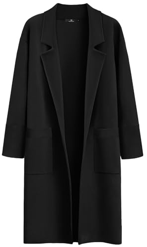 LILLUSORY Women's Long Cardigan Sweaters Fall Oversized Jacket Trench Coats