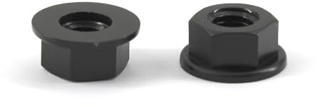 M6 Plastic Nylon Flange Nuts Black Pack of 50