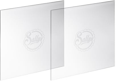 Sallys Tortenplatte 2 Stück Eckig - aus hochwertigem Polycarbonat, Transparent, Wiederverwendbar Cakeboard Tortenunterlage Kuchenplatte Ganaching platte (25 x 25 cm)