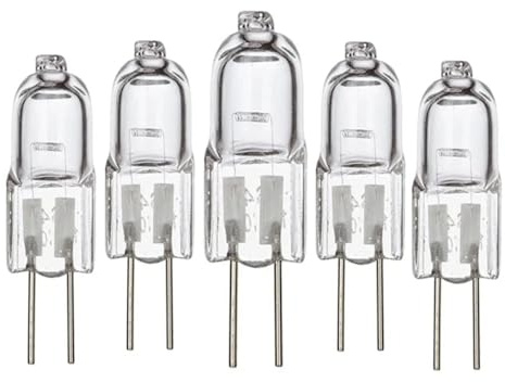 LEDLOCLB 5 lampadine alogene G4 220V 35W 50W Lampadine a capsula di vetro, resistenti alle alte temperature, per piano cottura, sostituzione della lampadina del forno a gas 50W -5 pezzi