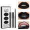 Set de Crayon à Lèvres et de Bbrillant à Lèvres Noir, 3 Pièces Rouge à Lèvres Liquide Mat, Longue Durée Imperméable Liquide Gloss, Black Matte Lipstick, Lip Liner, Lip Gloss Trio Lip Set