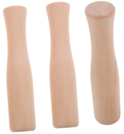 Ciieeo 3stücke Holz Stößel Für Küche Hand Stößel Für Haushalt Mahlstab Aus Holz Mit Handkurbel Und Für Hackfleisch