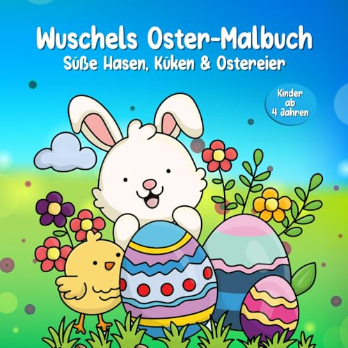 Wuschels Oster - Malbuch Süße Hasen Küken & Ostereier Kinder ab 4 Jahren: Ausmalspaß für die ganze Familie zu Ostern (Wuschels kunterbunte Erlebnisse)