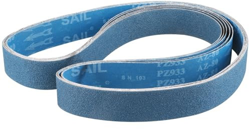 Belt Sander Paper,2X72 Inch Sanding Belts, Zirconia Metal Sandpaper Belt, 5Pcs Sander Belts 240#, Belt Sander Sandpaper for Metal, Wood, Cars, Furniture, Stainless Steel