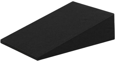 Cuscino per sedili a cuneo posteriore dell'auto, design angolato in tessuto traspirante per sedili per auto e sedie da ufficio, supporto comfort ergonomico nero