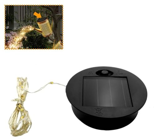 Couvercle rond de rechange pour lampe solaire avec guirlande lumineuse à DEL – Panneau étanche de 7,9 cm pour décoration de jardin, arrosoirs et lanternes, éclairage de cour et d'allée