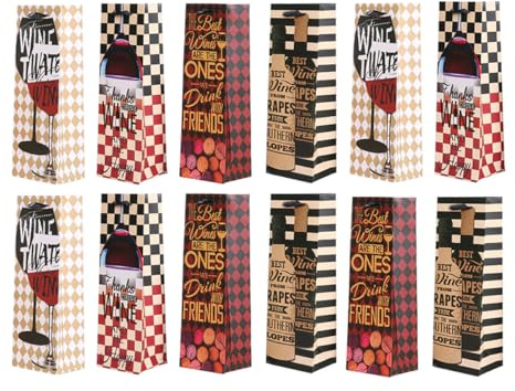 CALLARON 12pezzi Bors Carta Per Vino Rosso Buste Decorative Manici Ergonomici Anti-urto