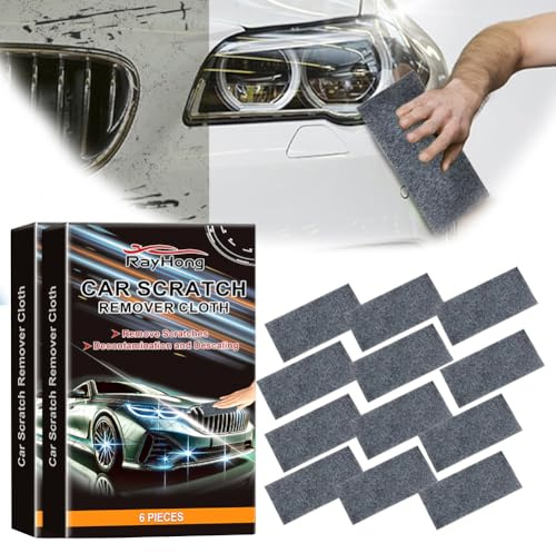 12 Stück Nano Sparkle Tuch, Original Nanosparkle Auto Kratzer Entferner, Magic Tuch für Reparatur von Kratzern, Farbresten, Wirbeln, Wasserflecken und Oberflächenpolieren