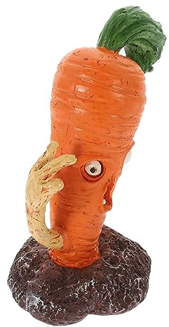 Toyvian Décoration Jardin Halloween Zombie Résine Sculpture Dépouvante Forme de Légume Statue Orange pour Fête et Jardin Décor Extérieur et Intérieur