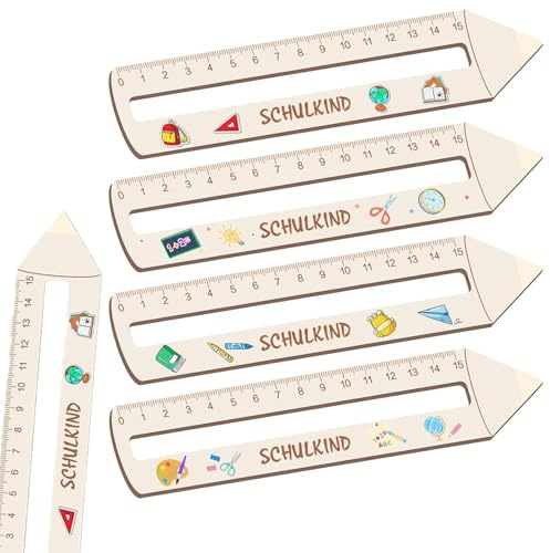SKDFHOD Set mit 4 Leseregeln für Kinder, Lesehilfe mit Holzfenster, Schulanfang oder Schulanfang