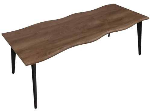 Mendler Esszimmertisch HWC-O60 160-220cm MDF - helle Eiche-Optik | Ausziehtisch, Esstisch, Eisen, ausziehbar