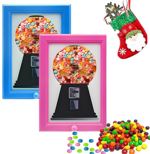 2025 New Candy Dispenser, Gumball Machine Picture Frame, 2-in-1 Wall Mounted Handy Candy Frame Dispenser - Hanging Candies Machine Art, For Wall Hanging or Tabletop, For Pet Snacks (2pcs-C)