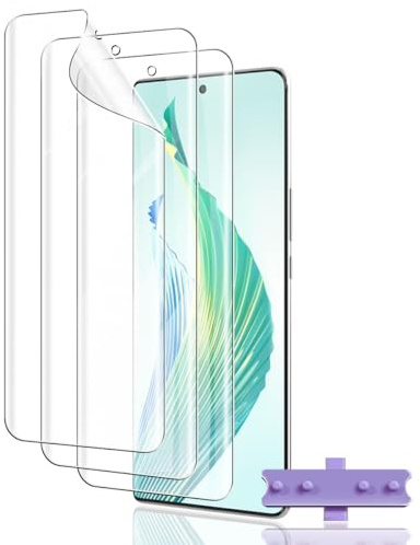 Euukzzea 3 Piezas Protector de Pantalla para Honor Magic 5 Lite, Película de Hidrogel Flexible HD, Reparar Automáticamente, Antihuellas, Sin Burbujas, Transparente, Ultra Resistente
