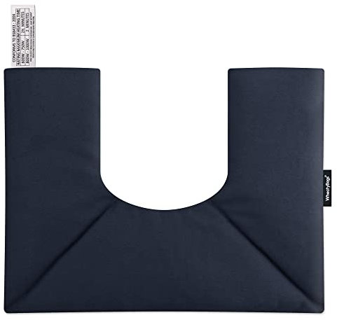 Wheat Bag Microwavable Neck and Shoulder Heat Pack with Lavender - 37cm x 27cm - Navy Blue Cotton Fabric - Soothing Warmth for Shoulders & Neck - Made in The UK