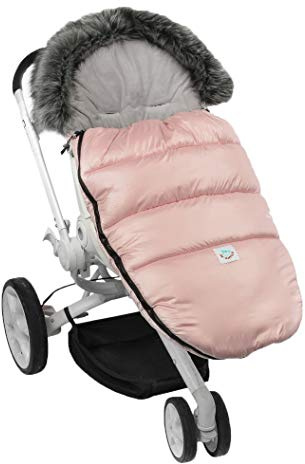 MijaCulture Winter Schlafsack Universal für Kinderwagen, Füßsack Buggy Premium Qualität F024 (Rosa)