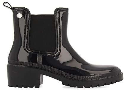 Botas de Agua Estilo botín Chelsea Negras para Mujer TRYSIL