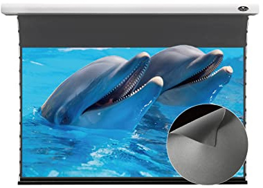 VIVIDSTORM-Projection Screen,Obsidian Long Focus ALR Slimline Motorized Office Presentation,Indoor Stand Movie Screen,Compatible with Lumen up to 2500ANSI Standard Throw Projector,VMSLALR84H