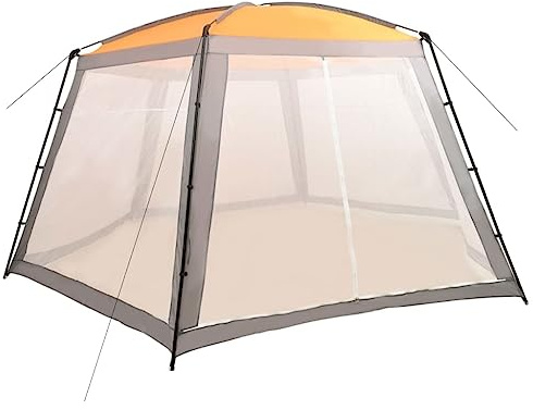 vidaXL Poolzelt Garten Pavillon Pooldach Poolpartyzelt Gartenpavillion Pool Zelt Poolüberdachung Sonnenschutz Stoff 660x580x250cm Grau