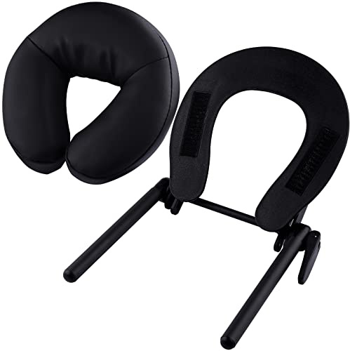 EBANKU Massage Tischaufsatz/Mobile Kopfstütze, Faltbarer Alu Rahmen, aus robustem Aluminium für alle gängigen Kosmetik-Tische, Behandlungsliegen und Therapie-Bänke