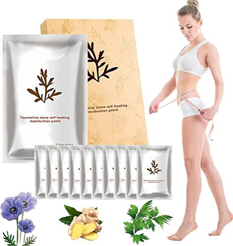 Tourmaline Self-Heating Moxibustion Patch,Tourmaline Acupressure Self-Heating Moxibustion Patch,Moxibustion Patches Natural Herb Self-Heating,for Joints/Neck/Shoulders/Back/Legs (1 Box)