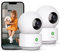 AOSU 4MP Indoor Camera with 2.4/5GHz WiFi - 2.5K QHD Baby Monitor Pet Camera for Home Security - 360°, Dual Band WiFi, One-Touch Call, Night Vision, Smart Motion Tracking, APP Control, 2-Pack